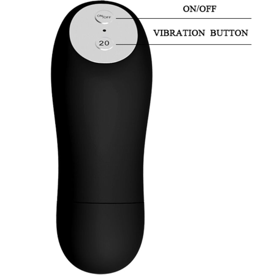BAILE - Stringtanga mit Vibrationskugel und Fernbedienung, Schwarz – Bild 7