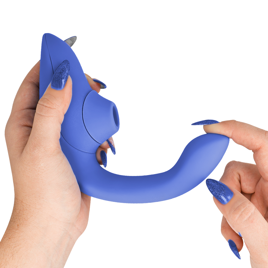 WOMANIZER - BLEND RABBIT VIBRATOR STIMULATOR VIBRANT BLUE – Bild 4
