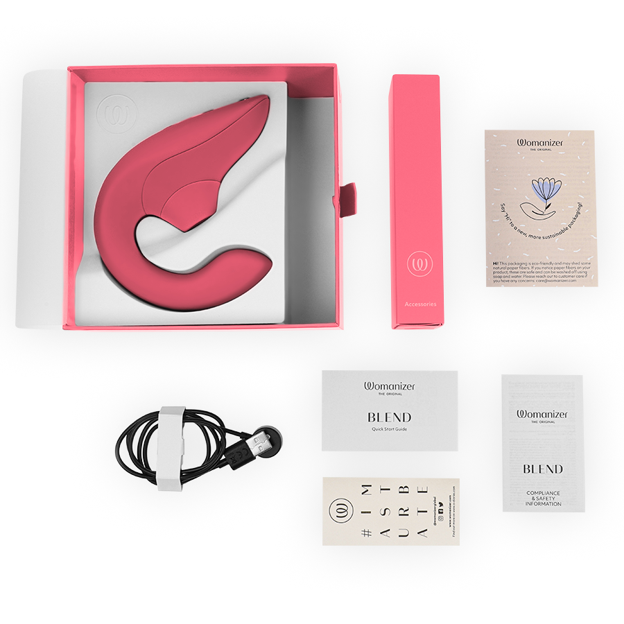 WOMANIZER - BLEND RABBIT VIBRATOR STIMULATOR VIBRANT ROSE – Bild 6