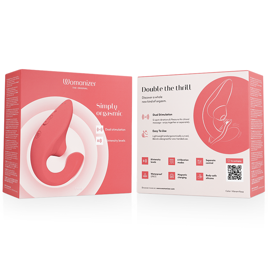 WOMANIZER - BLEND RABBIT VIBRATOR STIMULATOR VIBRANT ROSE – Bild 7