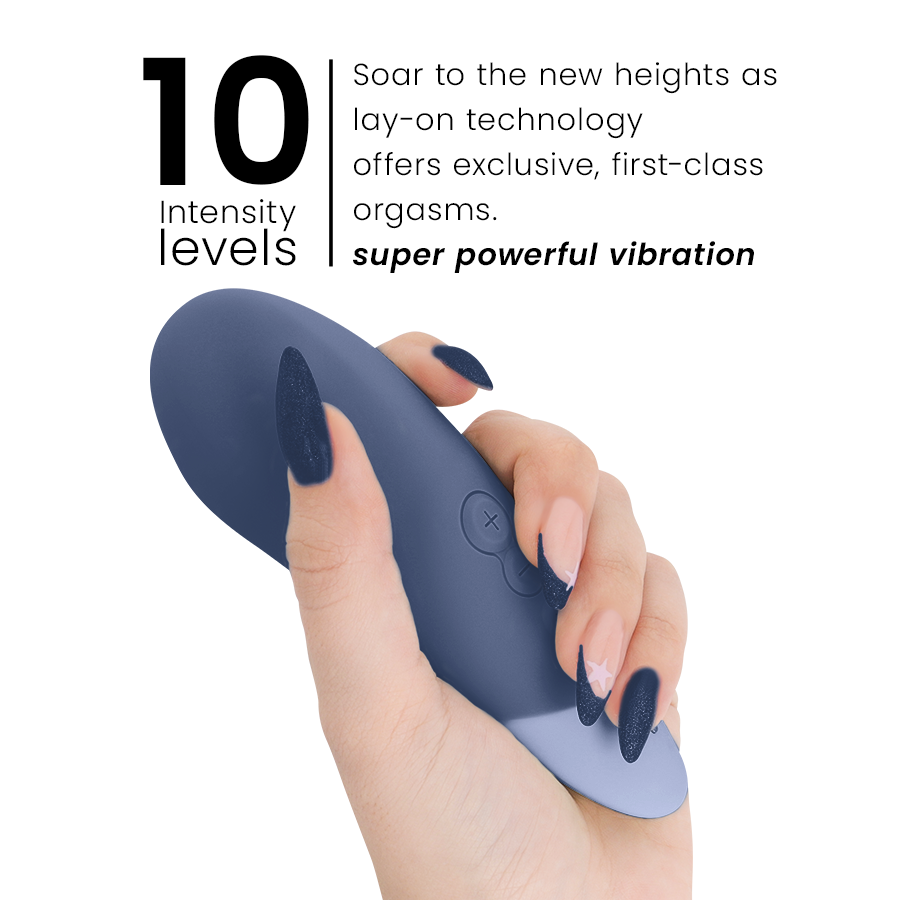 WOMANIZER - VIBE LAY-ON SILENT VIBRATOR DUNKELBLAU – Bild 4