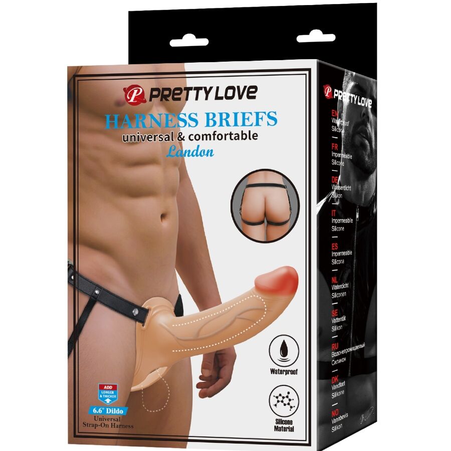 PRETTY LOVE - LANDON VIBRATIONS-STRAP-ON FÜR HELLHAUT – Bild 4