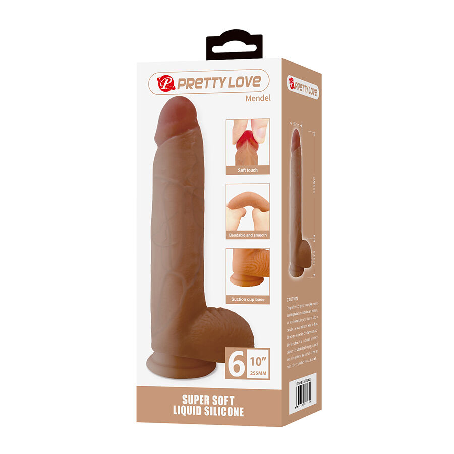 PRETTY LOVE - MENDEL REALISTISCHER DILDO MIT SAUGNAPF 25,5 CM -Ø- 5,6 CM – Bild 7