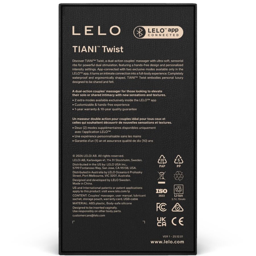 LELO - TIANI TWIST PAARVIBRATOR LAVENDEL – Bild 2