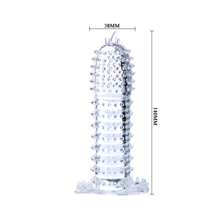 BAILE - PENISHÜLLE MIT TRANSPARENTEN REIZPUNKTEN 14 CM – Bild 4