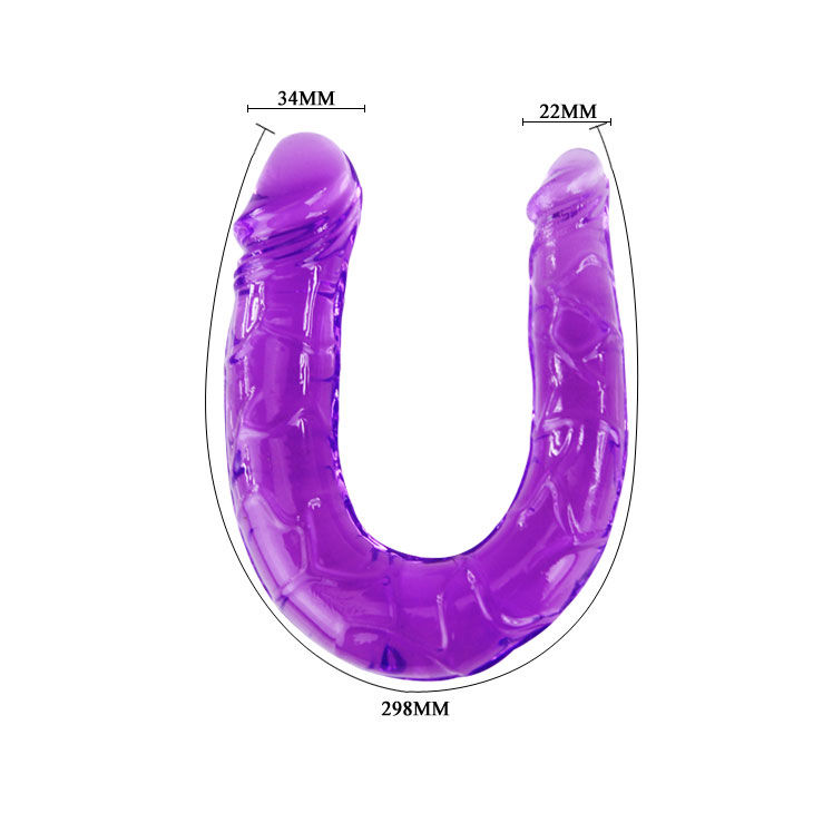 BAILE - DOPPELDILDO IN FLIEDER FLEXIBLER GELEE – Bild 4