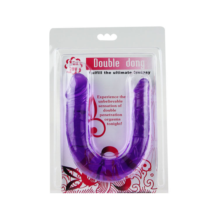 BAILE - DOPPELDILDO IN FLIEDER FLEXIBLER GELEE – Bild 5