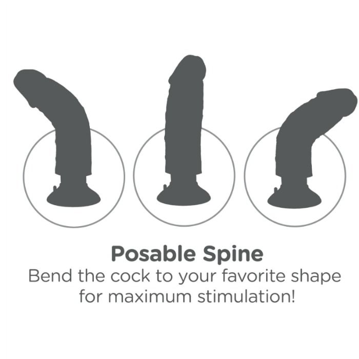 KING COCK - VIBRATORDILDO 20.32 CM NATÜRLICH – Bild 6