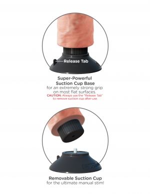 KING COCK - VIBRATORDILDO 20.32 CM NATÜRLICH – Bild 3