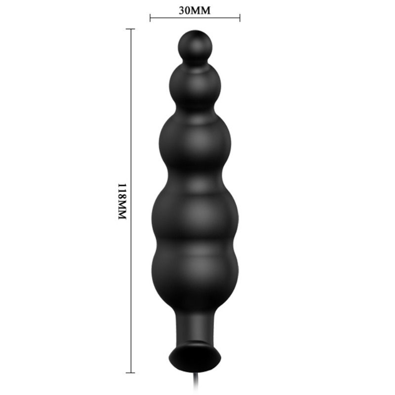 PRETTY LOVE - ANALPLUG AUS SILIKON EXTRA STIMULATION UND 12 VIBRATIONSMODI SCHWARZ – Bild 6