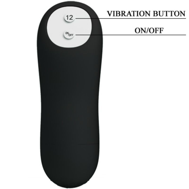 PRETTY LOVE - ANALPLUG AUS SILIKON EXTRA STIMULATION UND 12 VIBRATIONSMODI SCHWARZ – Bild 5