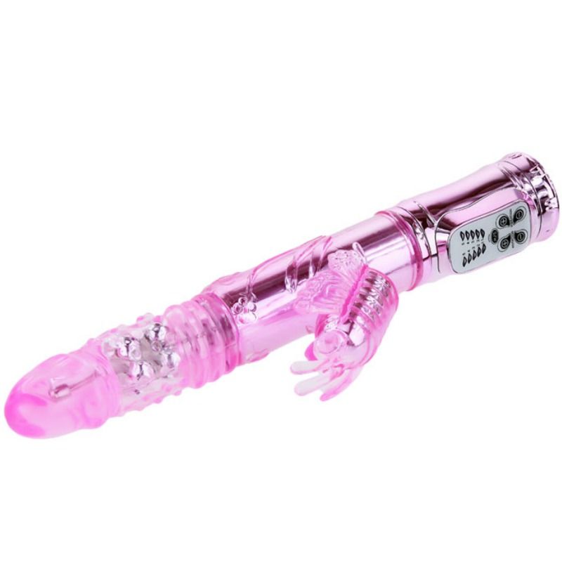 BAILE - WIEDERAUFLADBARER VIBRATOR MIT ROTATION UND POCHENDEN SCHMETTERLINGSSTIMULATOR – Bild 4