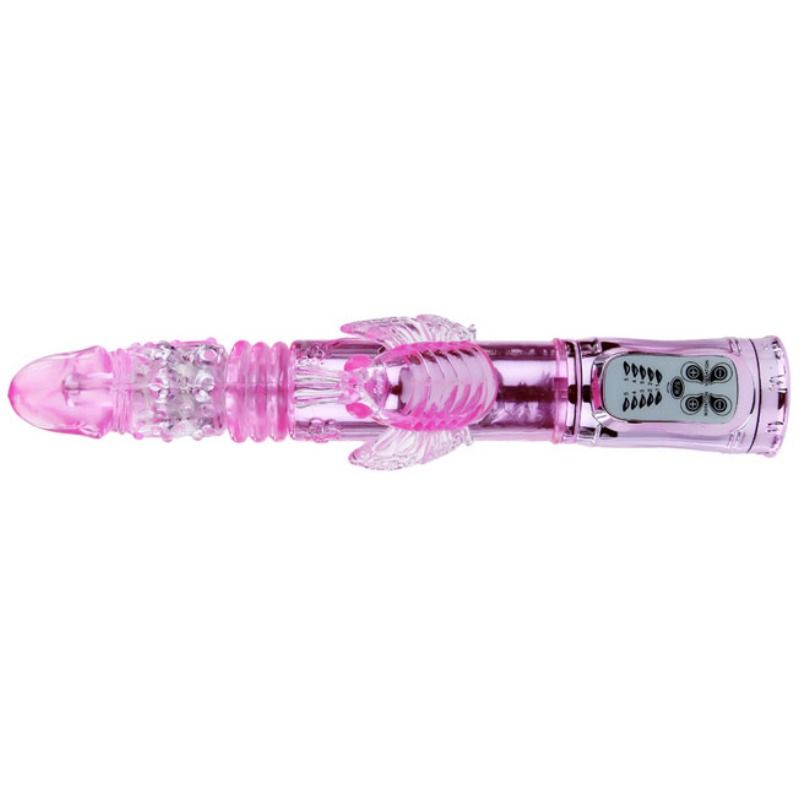 BAILE - WIEDERAUFLADBARER VIBRATOR MIT ROTATION UND POCHENDEN SCHMETTERLINGSSTIMULATOR – Bild 3