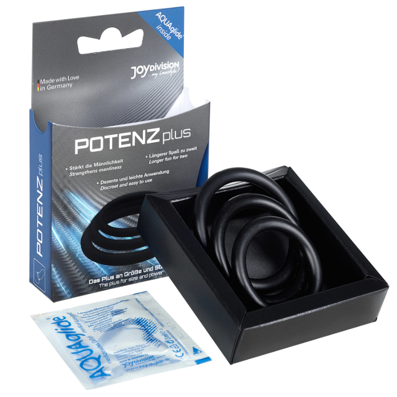 JOYDIVISION POTENZDUO - PLUS 3 SCHWARZE RINGE SATZ - S, M, L – Bild 2