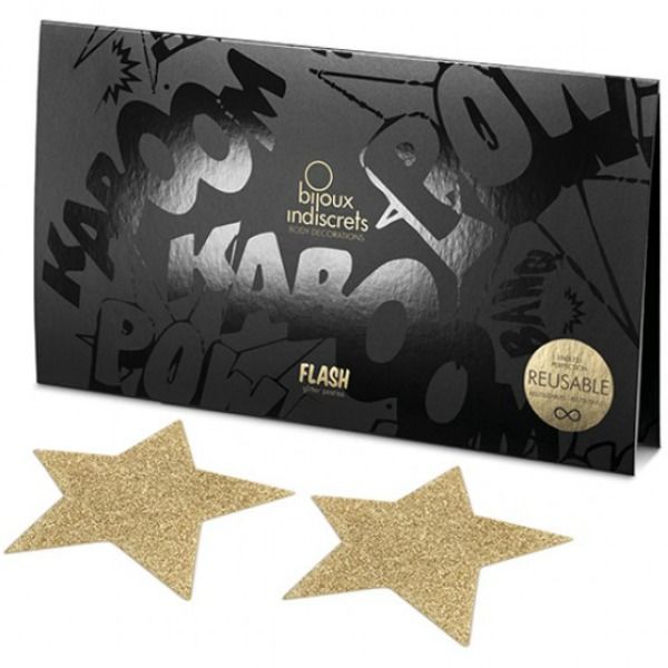 BIJOUX - INDISCRETS FLASH GOLDEN STAR NIPPELABDECKUNGEN – Bild 3