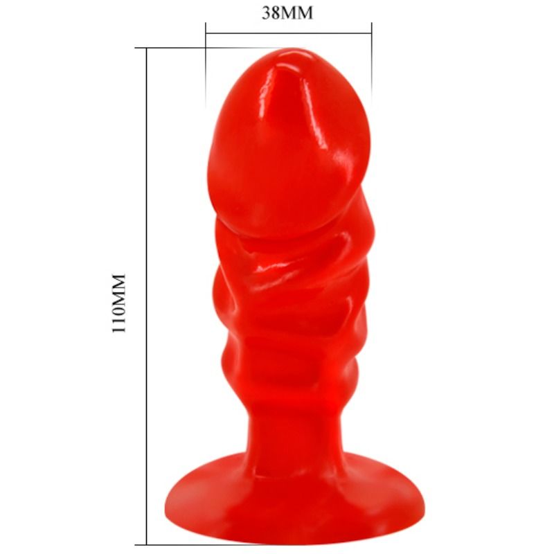 BAILE - UNISEX ANALPLUG MIT ROTEM SAUGNAPF – Bild 3