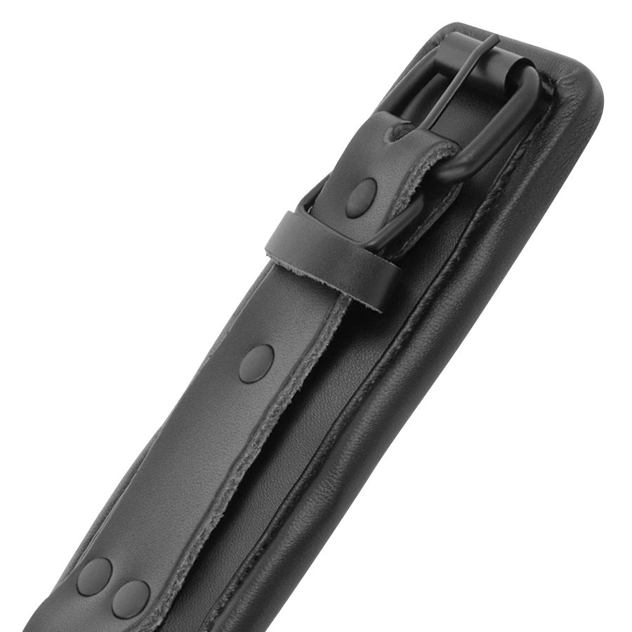 DARKNESS - HANDSCHELLEN UND KRAGEN AUS SCHWARZEM LEDER – Bild 5
