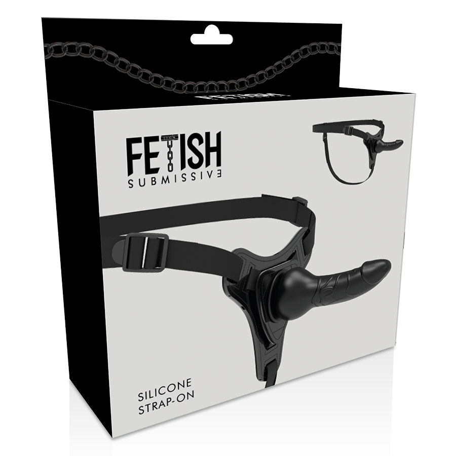 FETISH SUBMISSIVE HARNESS - REALISTISCHES SCHWARZES SILIKON 16 CM – Bild 5
