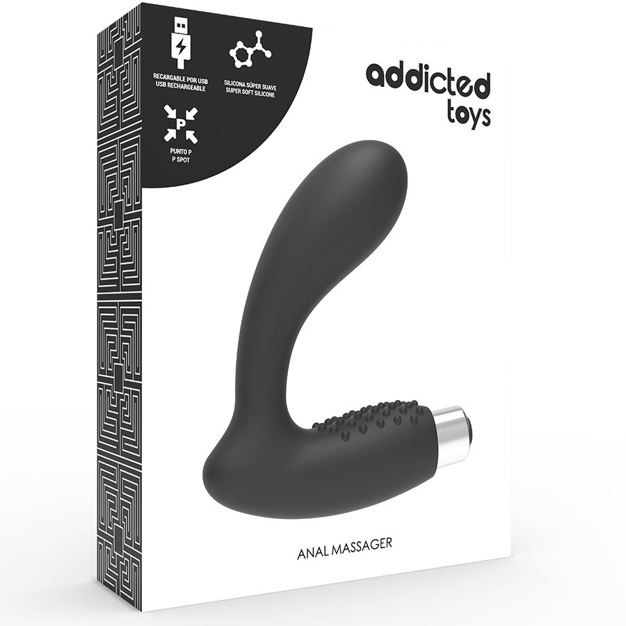 ADDICTED TOYS - PROSTATISCHER VIBRATOR WIEDERAUFLADBAR. MODELL 5 - SCHWARZ – Bild 4