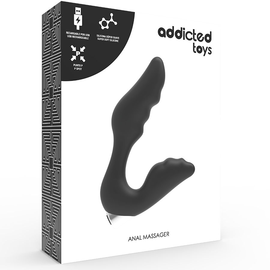 ADDICTED TOYS - PROSTATISCHER VIBRATOR WIEDERAUFLADBAR. MODELL 6 - SCHWARZ – Bild 5