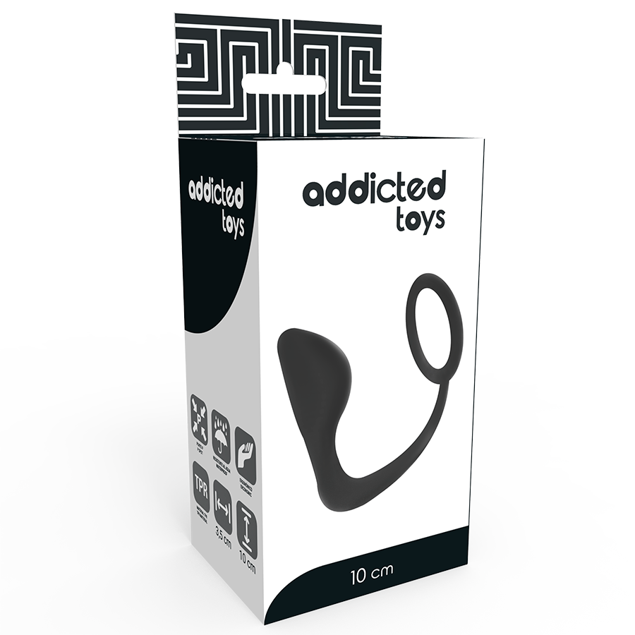 ADDICTED TOYS - ANALPLUG MIT SCHWARZEM PENISRING – Bild 4