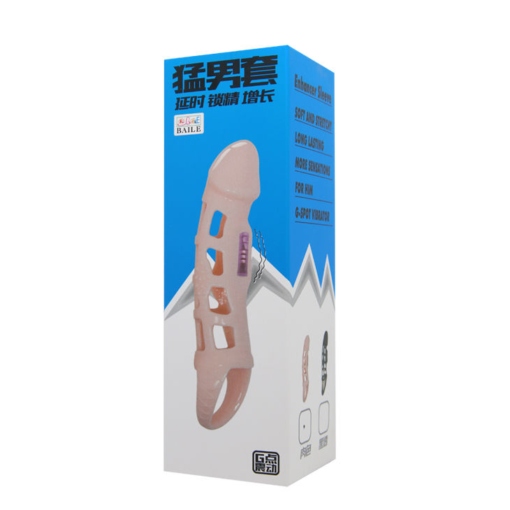 BAILE - PENIS EXTENDER COVER MIT VIBRATION UND NATÜRLICHEM GURT 13.5 CM – Bild 7
