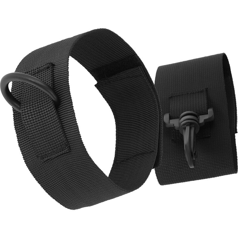 DARKNESS - KNÖCHELMANSCHETTEN AUS SCHWARZEM NYLON – Bild 5
