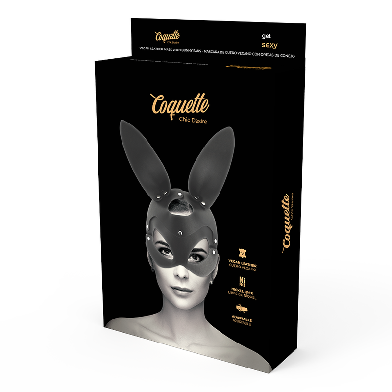 COQUETTE CHIC DESIRE - VEGANE LEDERMASKE MIT HASENOHREN – Bild 5