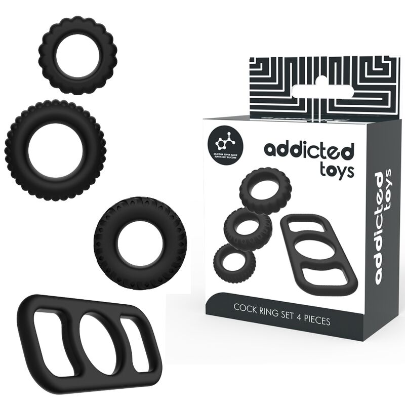 ADDICTED TOYS - COCK RING SET 4 STÜCK – Bild 8