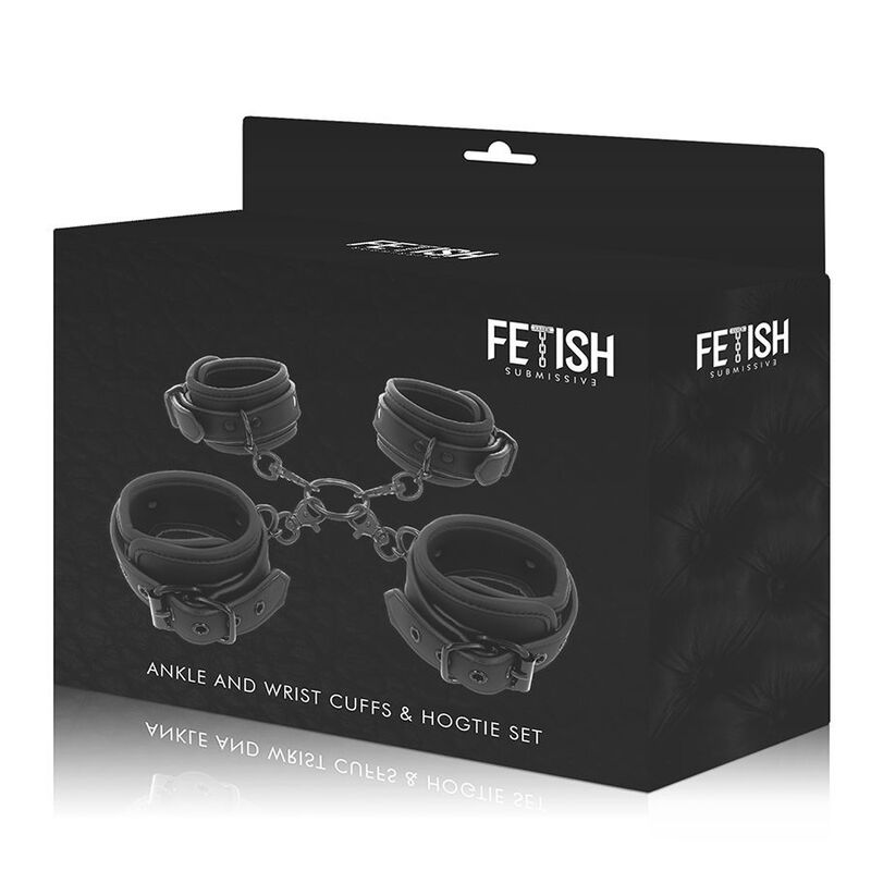 FETISH SUBMISSIVE - HAND- UND KNÖCHEL-HANDSCHELLEN-SET MIT NOPRENE-FUTTER – Bild 10