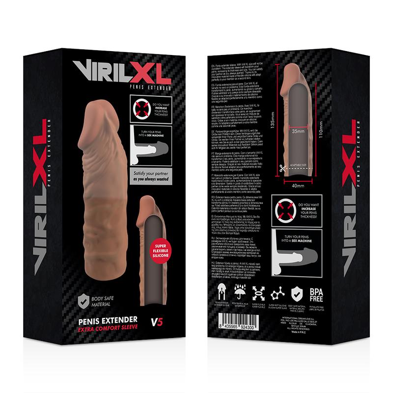 VIRILXL - FLÜSSIGE SILIKON V5 BRAUNE PENISVERLÄNGERUNG – Bild 6