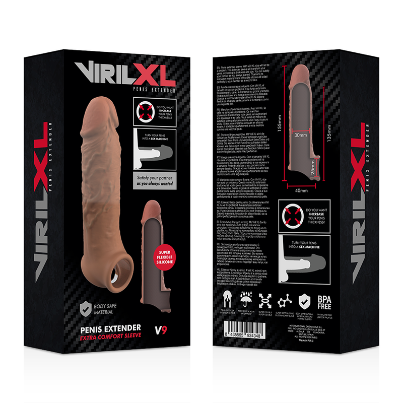 VIRILXL - FLÜSSIGE SILIKON V9 BRAUNE PENISVERLÄNGERUNG – Bild 5