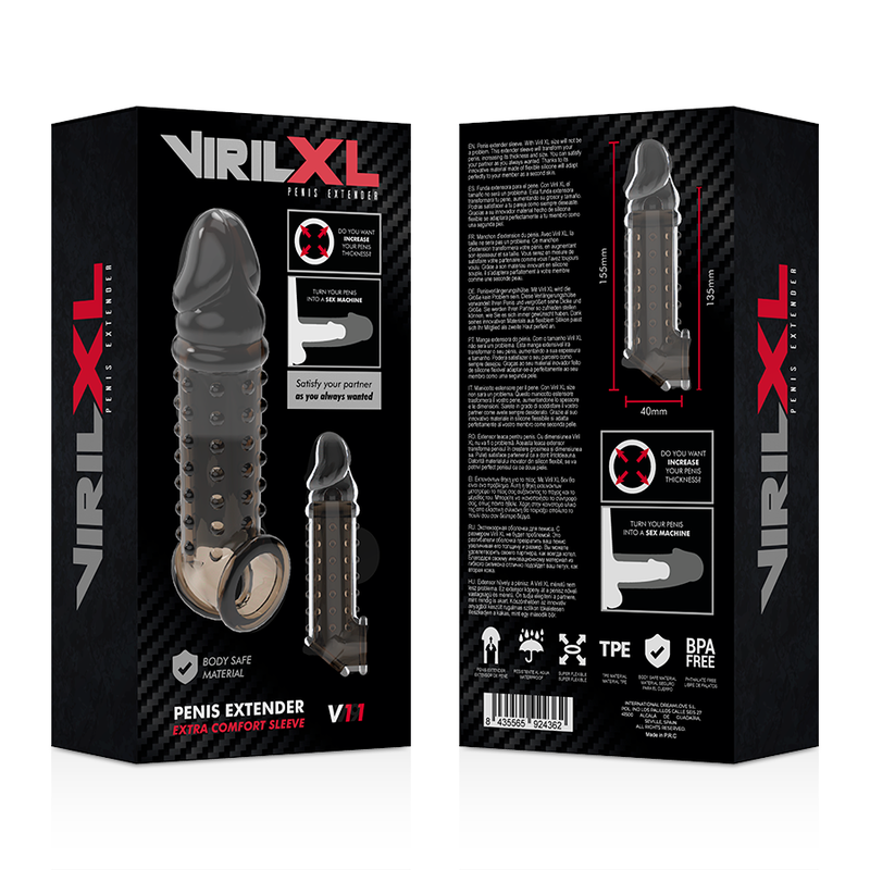 VIRILXL - PENISVERLÄNGERUNG UND HÜLLE V11 SCHWARZ – Bild 9