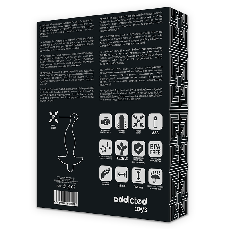 ADDICTED TOYS - ANALMASSAGER MIT SCHWARZER VIBRATIONMODELL 1 – Bild 3