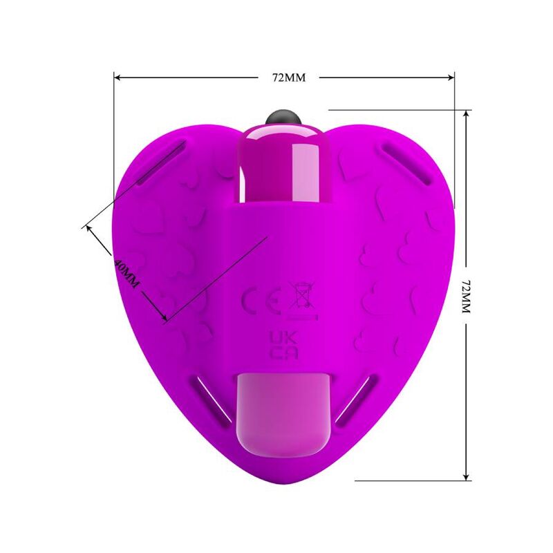 PRETTY LOVE - HEARTBEAT CLITORIS MASSAGER 10 VIBRATIONSMODI LILA – Bild 3