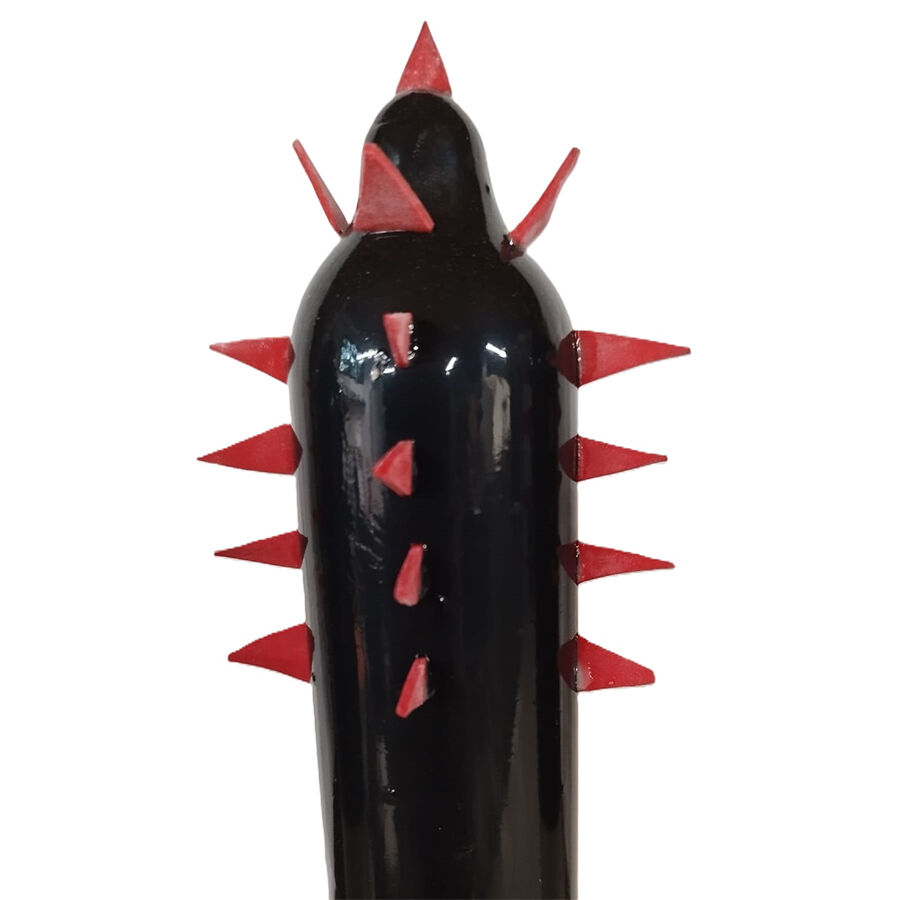 CONDOMERIE - HANDBEMALTE NEUHEITSKONDOME SCHWARZER KAKTUS XL