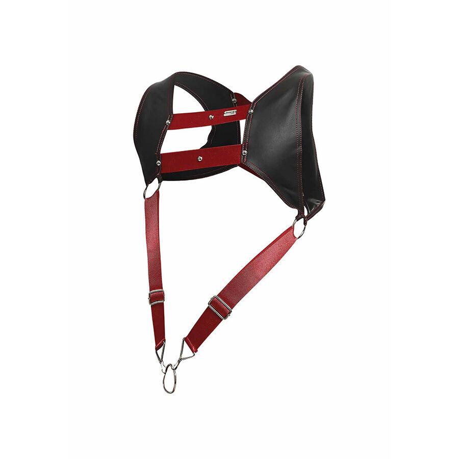 MOB - DNGEON HARNESS MIT ROTEM PENISRING EINE GRÖSSE – Bild 5
