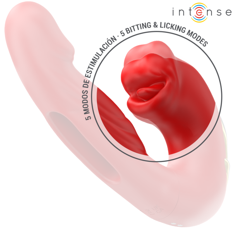 INTENSE - NATHY DOPPELVIBRATOR MIT MULTIFUNKTIONS-STIMULIERENDER MUND ROT – Bild 5