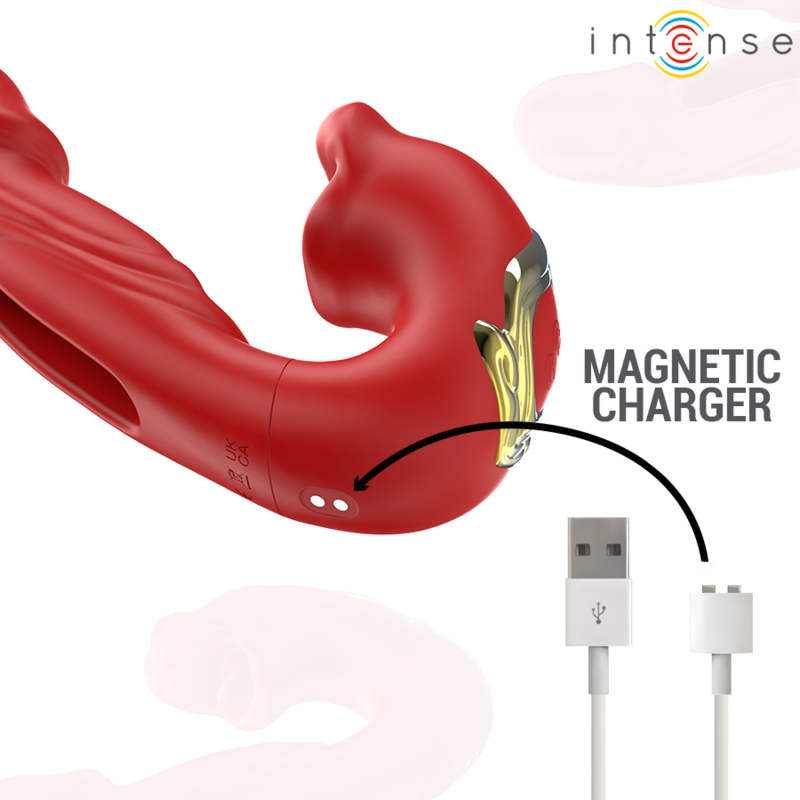 INTENSE - NATHY DOPPELVIBRATOR MIT MULTIFUNKTIONS-STIMULIERENDER MUND ROT – Bild 7