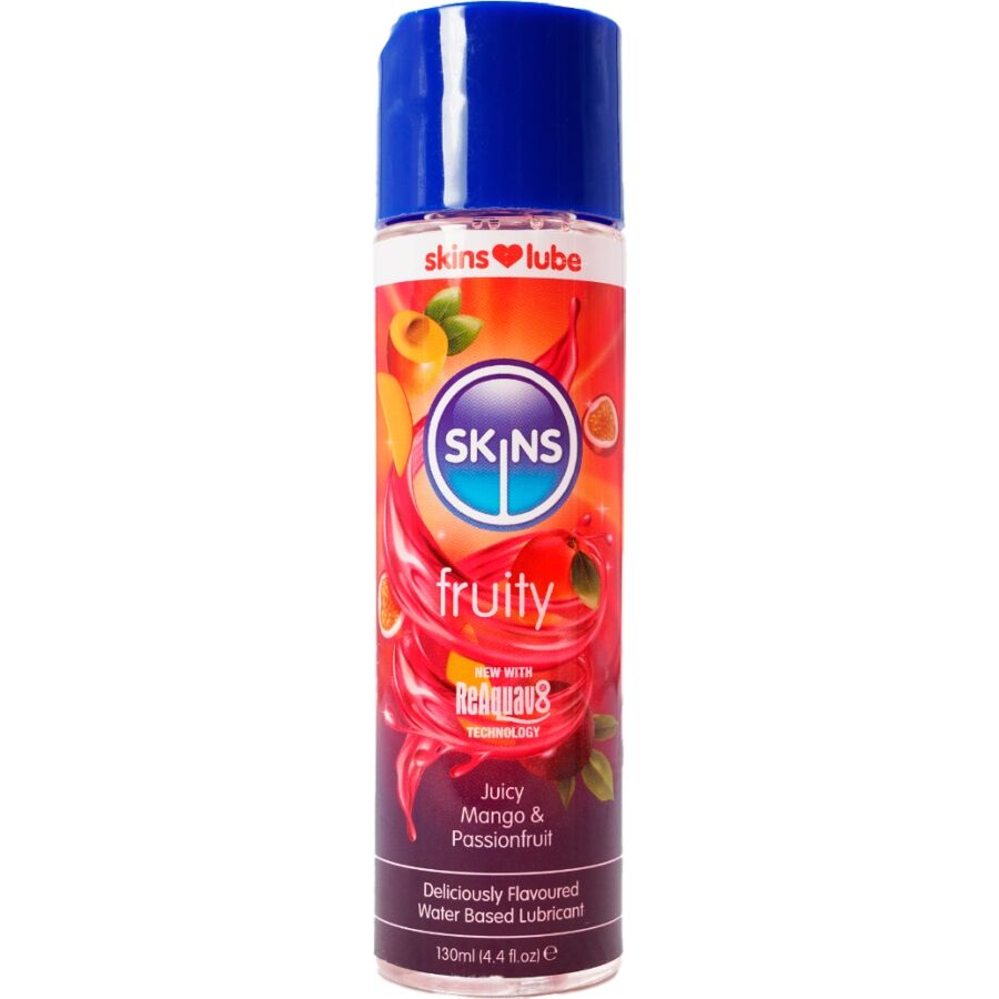 SKINS – FRUCHTIGES, WASSERBASIERTES GLEITMITTEL MANGO & PASSIONSFRUCHT 130 ML