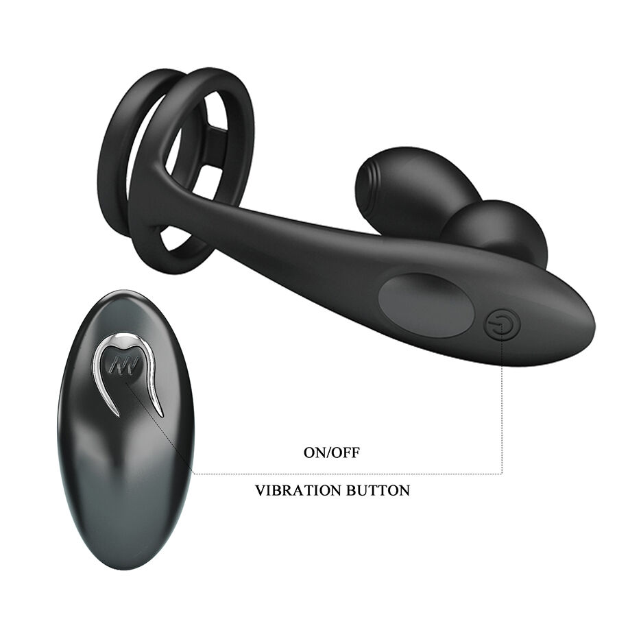 MR PLAY - VIBRIERENDER ANALPLUG MIT PENISRING UND FERNBEDIENUNG – Bild 3