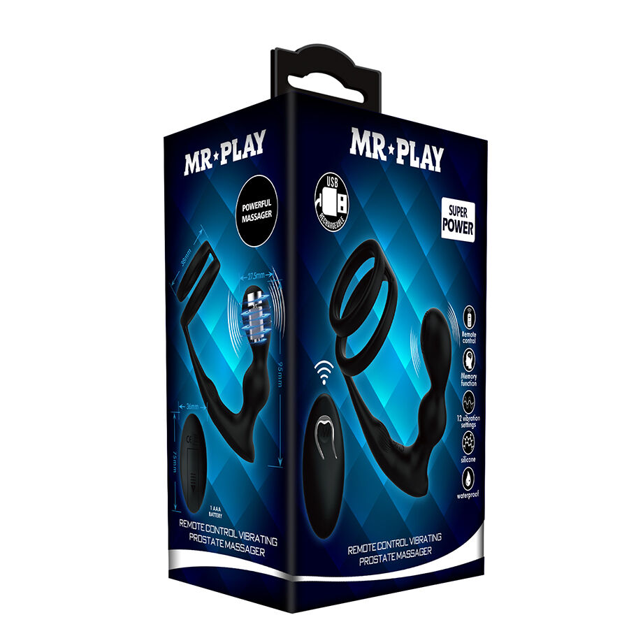 MR PLAY - VIBRIERENDER ANALPLUG MIT PENISRING UND FERNBEDIENUNG – Bild 5