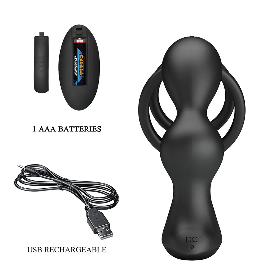 MR PLAY - VIBRIERENDER ANALPLUG MIT PENISRING UND FERNBEDIENUNG – Bild 6