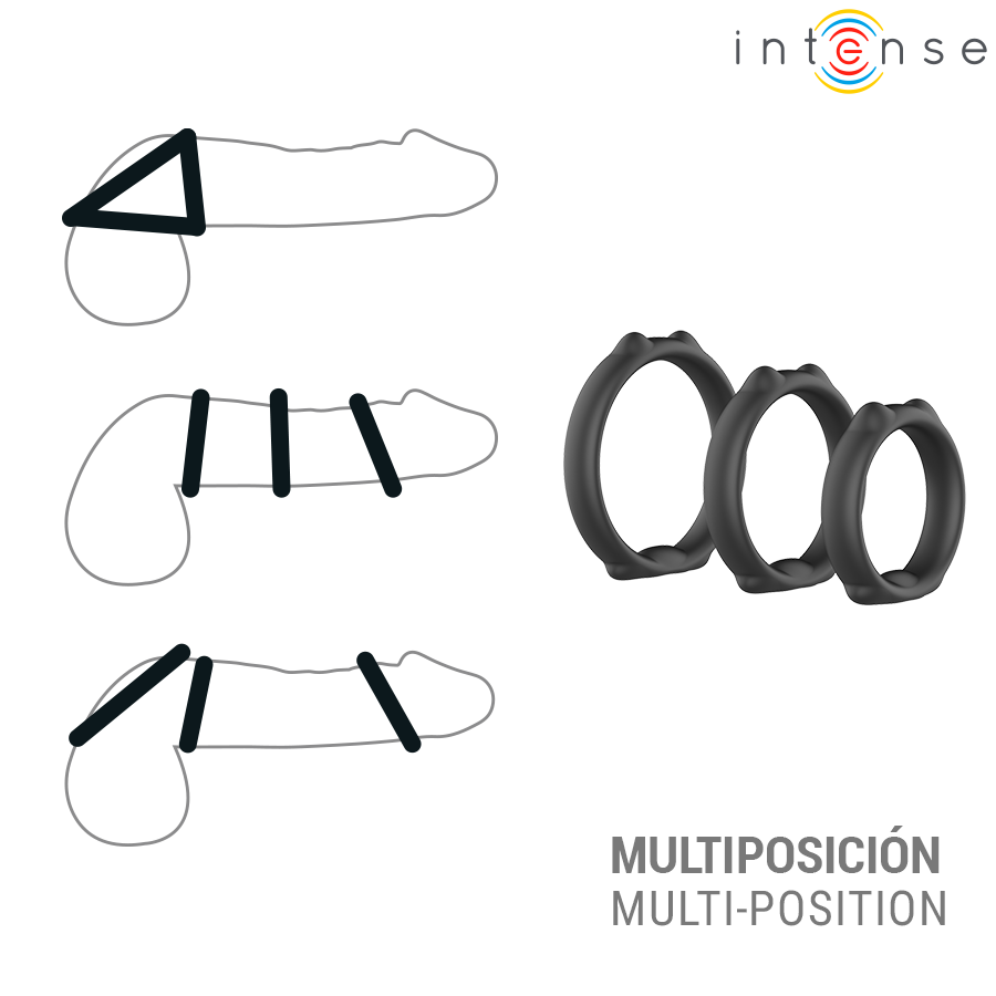 INTENSE - PETER SET DE 3 ANILLOS MODELO 9 – Bild 3