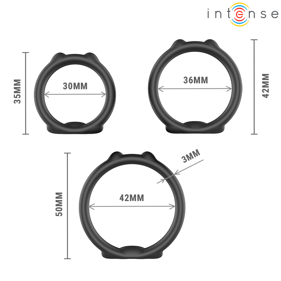 INTENSE - PETER SET DE 3 ANILLOS MODELO 9 – Bild 4