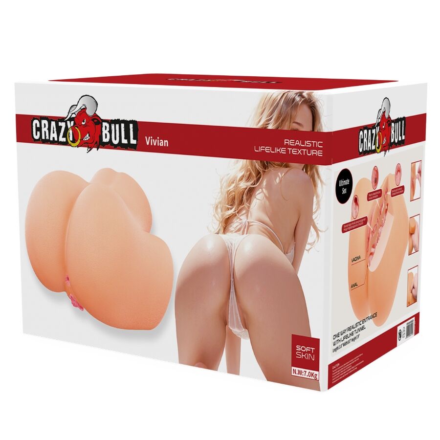 CRAZY BULL - VIVIAN REALISTISCHE WEIBLICHE HINTEN VAGINA UND ANAL 7 KG – Bild 6