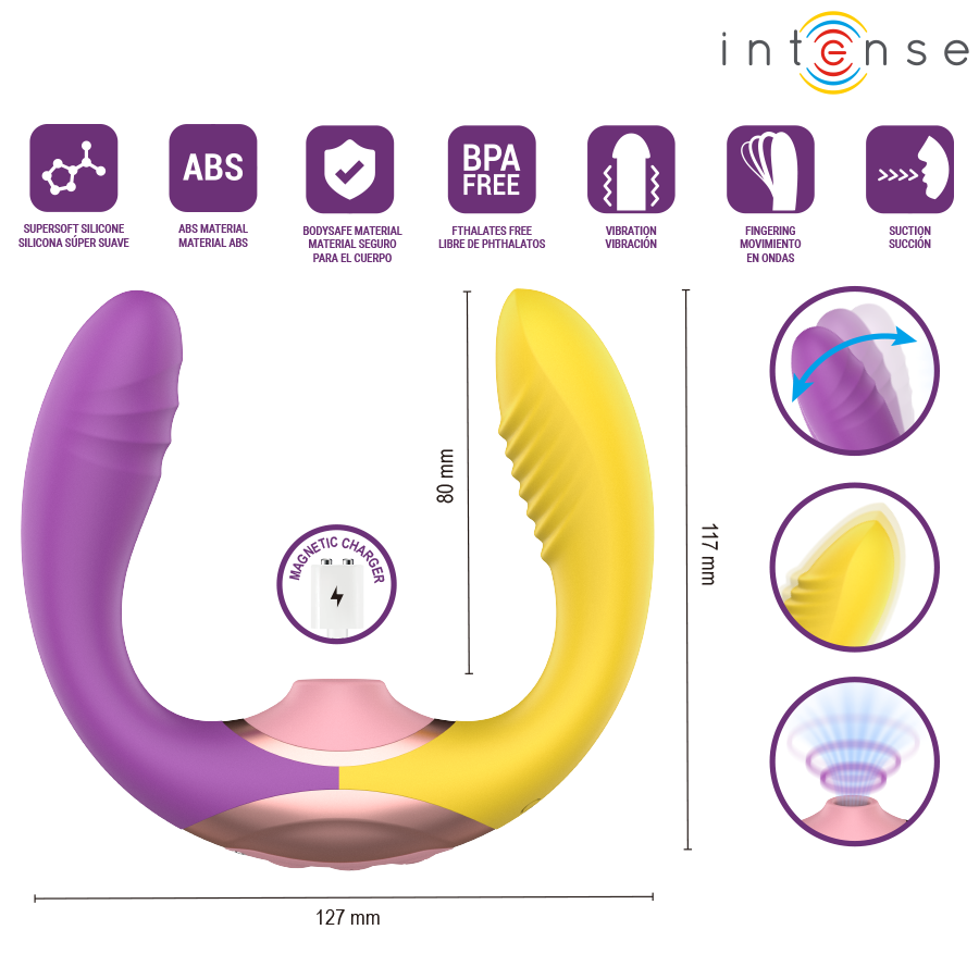 INTENSE - WILLOW 3-IN-1 SAUG- UND VIBRATIONSSTIMULATOR – Bild 3
