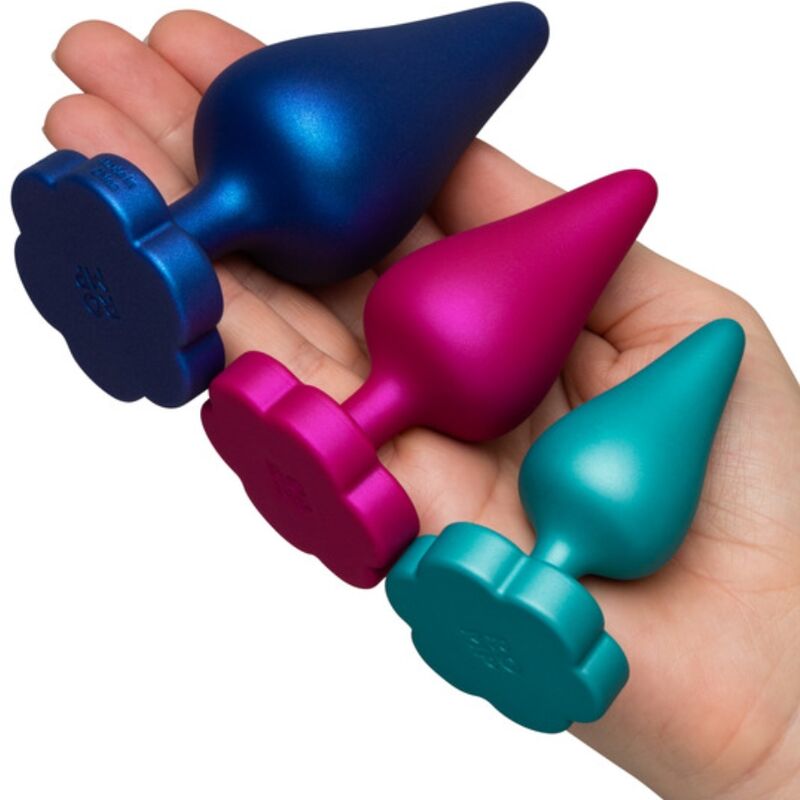 ROMP - LUSTER ANAL TRAININGSSET S/M/L MIT BLUMENFÖRMIGER BASIS – Bild 4