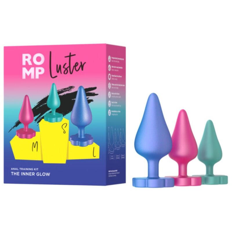 ROMP - LUSTER ANAL TRAININGSSET S/M/L MIT BLUMENFÖRMIGER BASIS – Bild 6