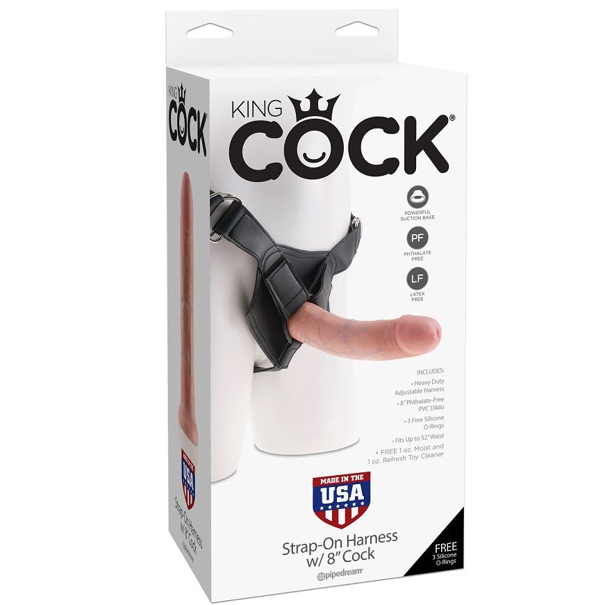 KING COCK HARNESS MIT REALISTISCHEM NATURPENIS 20,3 CM – Bild 5